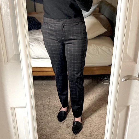 Rachel Zoe Mid-Rise Plaid Pants - Picture 4 of 5